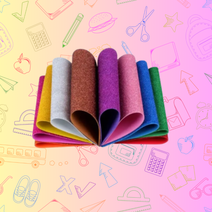 Pliego Goma Eva Glitter